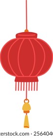 A vibrant red lantern symbolizing traditional Chinese celebrations, ideal for website, application, printing, document, poster design, etc.
