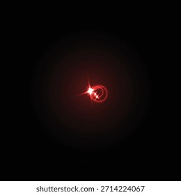 Efecto de destello de lente rojo vibrante con destellos brillantes y estelas dinámicas de luz arremolinada, creando un elemento visual enérgico y abstracto para diseños modernos, fondos y superposiciones. Una luz digital cautivadora.