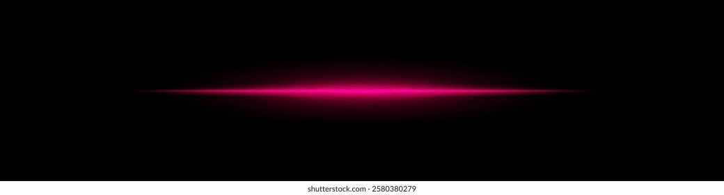 A vibrant red light streak glows against a dark black background, creating a futuristic and high-tech abstract visual effect.