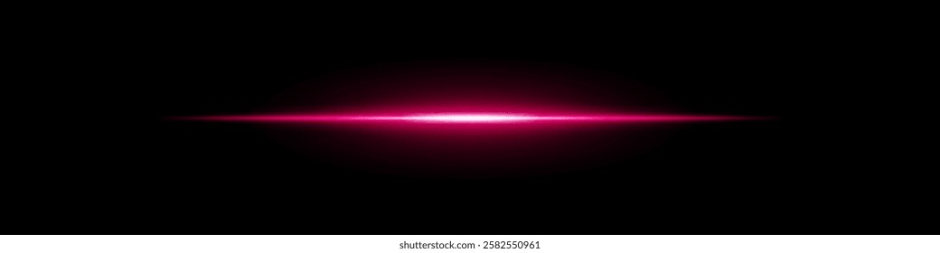 A vibrant red light streak glows against a dark black background, creating a futuristic and high-tech abstract visual effect.