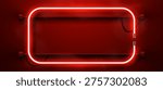 Vibrant red neon frame, perfect for an eye-catching display or message. Vector illustration