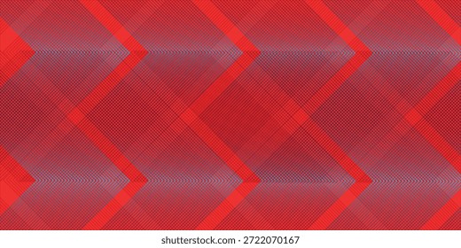 Patrón geométrico rojo vibrante de la tela escocesa con los galones mezclados y las texturas en capas para el diseño