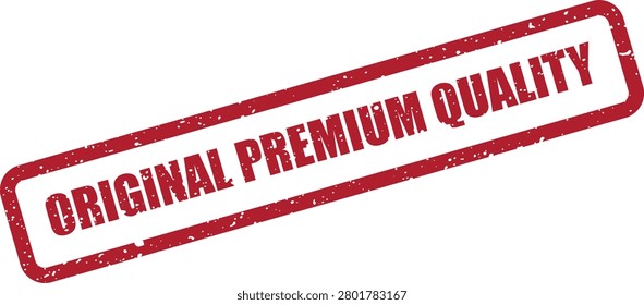 A vibrant red rectangular rubber ink stamp displaying 