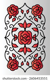 A vibrant red rose and heart against a pure white backdrop.