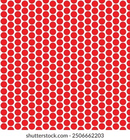 Vibrant red round polka dots pattern on a white background, available as an EPS file. Ideal for textiles, wallpapers, graphic design, and creative projects. Illustrations Clip-Art