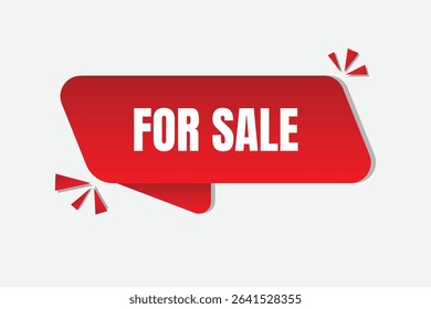Vibrant red For Sale banner with dynamic accents
