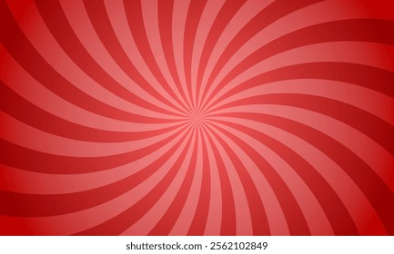 Vibrant red spiral swirl background with radiating curved lines creating a hypnotic and dynamic abstract design.
