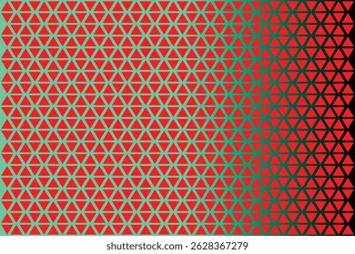 Vibrant Red and Teal Triangle Pattern Gradient Background.