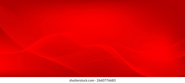 Vibrant red vector background with dynamic flowing lines and wave patterns, perfect for energetic, modern, or tech-themed designs.