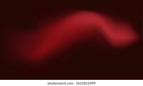 Eine lebendige rote Welle, die durch eine dunkle Leinwand gleitet und Energie hervorruft.