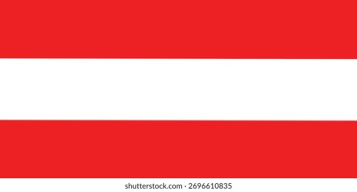 Vibrant Red and White Horizontal Stripes Flag Background Vector