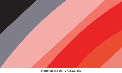 A vibrant red and white striped background features a retro grunge texture and colorful vector lines, creating a decorative paper pattern perfect for a banner, wallpaper, or artistic backdrop