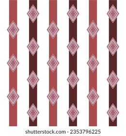 A vibrant red and white striped border pattern