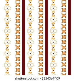 A vibrant red and white striped border patterns adorned with shimmering gold stars
