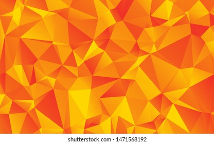Vibrant Red Yellow Orange Gradient low polygon low polygonal modern abstract vector background