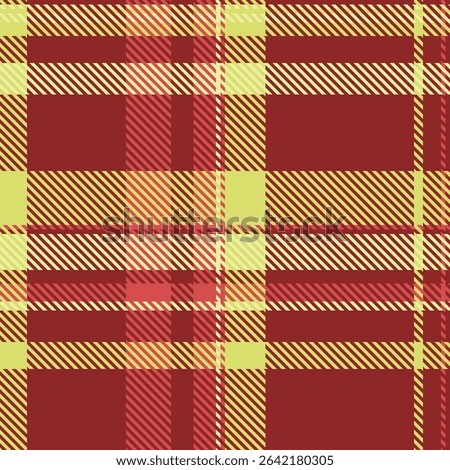 Vibrant red and yellow plaid pattern.  Perfect for textile design, fashion, or website backgrounds. This seamless texture offers a warm, inviting aesthetic, ideal for autumn or fall themes.