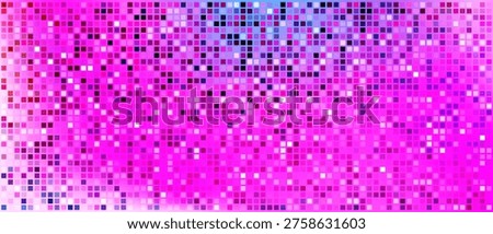 Vibrant reflective grid with neon and holographic shine. Sequin pink disco background for DJ, club and dance visuals.