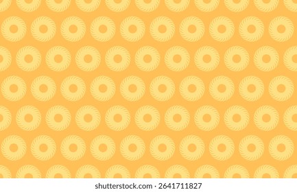 Vibrant, repeating pattern of sunlike motifs on a warm yellow background.  Perfect for textile design, website backgrounds, or cheerful branding.  Evokes feelings of warmth, optimism, and summer.