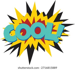 Explosión de arte Pop de estilo cómico retro vibrante con texto de exclamación fresco