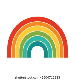 Vibrant Retro Rainbow Design retro t-shirt design.. Vector  for greeting card, banner, poster, t-shirt