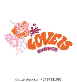 A vibrant retro-style graphic featuring the text 