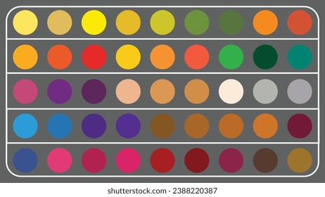 Vibrant RGB spectrum with warm and cool tones in a flat design