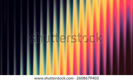 Vibrant ribbed background with neon glowing gradients in retro VHS style. Vivid fusion of nostalgia and retrofuturism vibe inspired by synthwave dreams with warm cool tones for trendy art projects