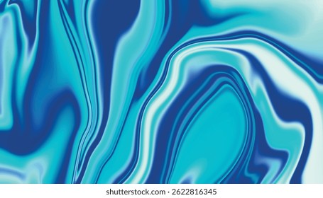 Vibrant, rippling texture effect. Shiny, polished, and reflective surface.