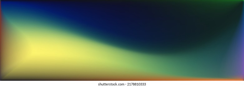 Vibrant Sea Neon Smooth Surface Illustration. Water Dark Modern Design Backdrop. Ocean Bright Wavy Gradient Mesh. Multicolor Colorful Wavy Gradient Mesh. Blank  Vivid Office Background.