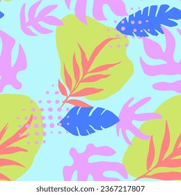 Vibrante Diseño De Forma De Jardín Abstracta Y Sin Marea. Gradiente Repetitivo De Rama De Doodle, Impresión Sin Margen. La Naturaleza Rosa Continua Y El Fondo De La Decoración Moderna. 