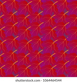 Vibrant seamless background with bright autumn leaves. Can be used for wallpapers, pattern fills,surface textures. Vector illustration.