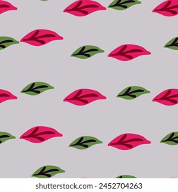 Vibrant, seamless botanical illustration with a fresh leaves, organic feel for spring and summer backgrounds, fabrics, and wrapping papers.