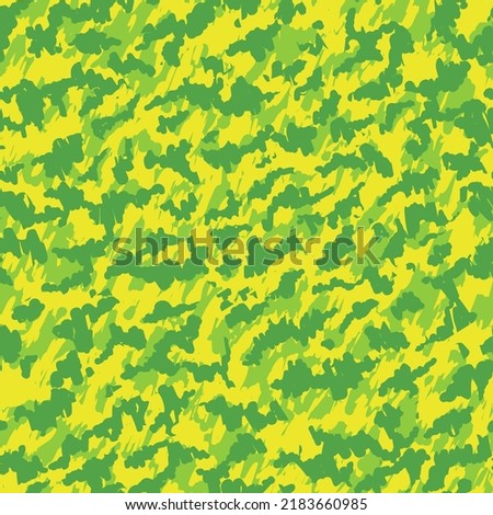 Vibrant Seamless Color Vector Wallpaper. Vivid Repeated Camo Vector Design. Blue Repeated Doddle Graphic Print. Magic  Seamless Pattern. Camouflage Hunting