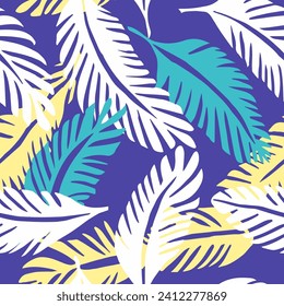 Vibrant Seamless Creative Plant Artwork Vector. Colorful Endless Nature Organic Scribble, Seamless Texture. Purple Continuous Classic Beauty Shape Design. 