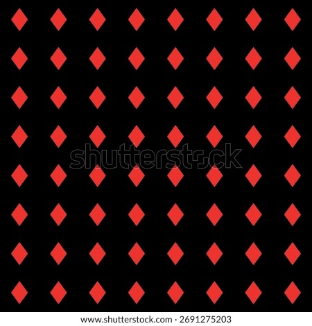 Vibrant Seamless Diamond Pattern. Abstract Geometric Background in Black and Bright Red