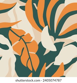 Lebhafter, nahtloser doodler organischer Hintergrund. Light Repetitive Color Palm Illustration, Nahtloses Muster. rosafarbene mehrfarbige Dekoration Schöner Vorlagenvektor. 