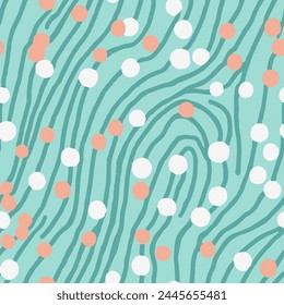 Vibrant Seamless Elegant Organic Shape Print. Pink Endless Contemporary Modern Textile, Seamless Design. Pastel Repeated Abstract Decorative Leaves Texture. 