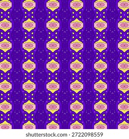 Fondo vibrante de fantasía sin fisuras con Elementos abstractos, patrón, púrpura, decorativos, de textura con Formas caprichosas, ideal para proyectos creativos de diseño y arte.