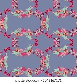 A vibrant, seamless floral pattern ideal for textiles, wallpapers, and various decorative applications