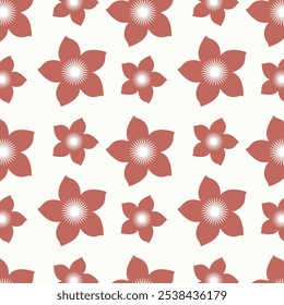 Vibrant seamless floral pattern in vector.
