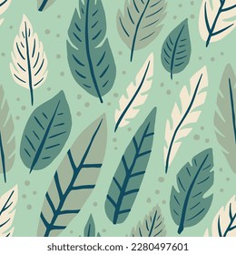 Vibrant Seamless Fresh Plumage Element Print. Dark Continuous Artistic Feathers Watercolor, Seamless Design. Purple Endless Simple Quill Paint Pattern. Plumage