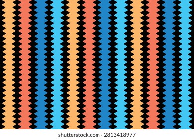 A vibrant seamless geometric pattern featuring colorful vertical wavy stripes separated by bold black zigzag bands in a clean minimalist vector style. The repeating design combines playful retro aesthetics with modern geometric simplicity, making it ideal for textile prints, fabric design, wallpaper, wrapping paper, stationery, packaging, branding, digital backgrounds, home décor, and contemporary surface pattern projects. Its balanced composition, bold color palette, and seamless repeat ensure versatility for both commercial and creative design applications.

#GeometricPattern #WavyStripes #SeamlessPattern #AbstractDesign #ColorfulPattern #RetroStyle #ModernPattern #SurfacePattern #TextileDesign #WallpaperDesign #FabricPrint #WrappingPaper #VectorArt #GraphicDesign #ContemporaryDesign #RepeatPattern #MinimalDesign #BackgroundDesign #PrintablePattern #PatternCollection