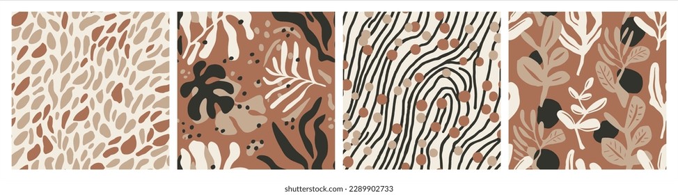 Vibrant Seamless Nature Simple Template Texture. Green Repetitive Color Tropic Scribble, Seamless Design. Bright Repeated Contemporary Decorative Element Art. 