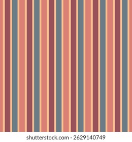 A vibrant seamless pattern features vertical stripes in shades of peach, blue, and taupe. 
