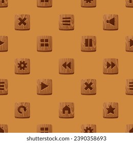 Vibrant Seamless Pattern Featuring An Array Of Game Menu Buttons, Creating A Visually Appealing And Cohesive Tile Design