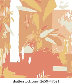 Vibrant seamless pattern featuring a tropical banana tree with lush green leaves on a pure white background, perfect for textiles, wallpaper, and designs.