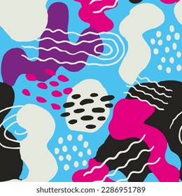 Vibrant Seamless Round Beauty Element Art. Bright Seamless Color Retro Textile, Seamless Stripes. Green Repeated Trend Modern Artwork Wallpaper