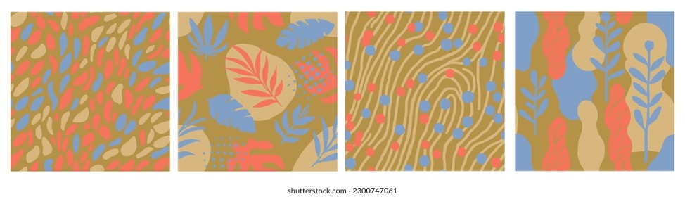 Vibrant Seamless Summer Blossom Textile Art. Gradient Continuous Elegant Decorative Scribble, Seamless Backdrop. Pastel Seamless Color Beautiful Leaves Vector. 