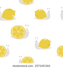 Vibrant seamless vector patterns with colorful snails for stylish stationery and prints.