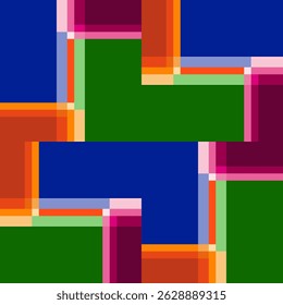 Vibrant Seasonal Geometric Block Pattern